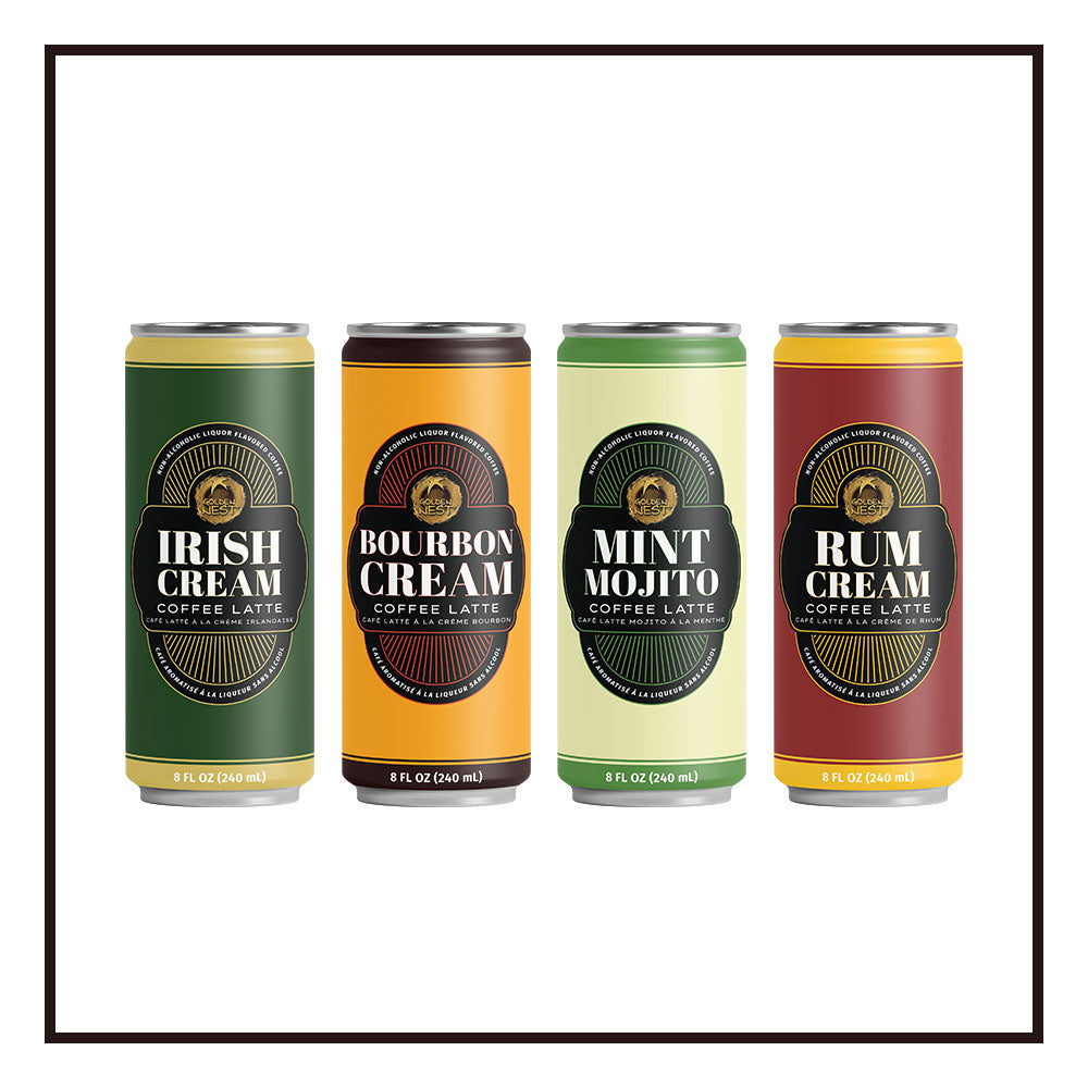 Non-Alcoholic Liquor Flavored Coffee Latte - Variety Pack